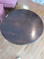 LARGE ROUND OAK LAZY SUSAN COFFEE TABLE