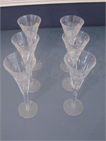 6 PC MISC WATERFORD CHAMPAGNE GOBLETS