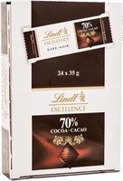 24-PACK 35g LINDT EXCELLENCE DARK CHOCOLATE