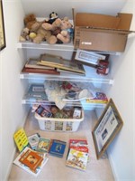 CLOSET FULL PICTURES, BEARS, GAMES, DOLLS, & MORE
