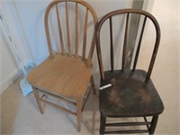 2 ANTIQUE CHAIRS BOTH SOLID
