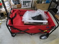 FOLDING RED WAGON, LOOKS TO BE NEW