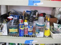 SHELF LOT OF AUTOMOTIVE CHEMICALS, SUPPLIES, & MOR