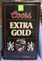 Vintage Coors Extra Gold illuminated beer sign