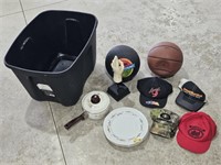 Lot of Misc - Dishes, Hats, Tote, Basketball, More