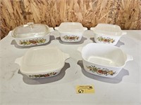 (5) Various Corning Ware Dishes