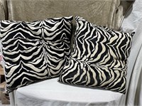 Large Zebra Striped Pillows