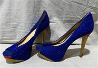 9M Blue & Gold High Heels Gianni Bini High Heels