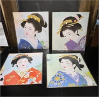 4 Japanese Asian Lady Pictures Paintings?