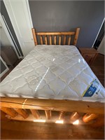 Queen Cedar Bed with clean Serra mattress set