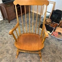 Vintage Wooden Rocking Chair damage