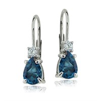 Sterling Silver London Blue Topaz Dangle Earrings