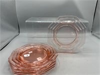 Vintage Pink heisey octagon plates