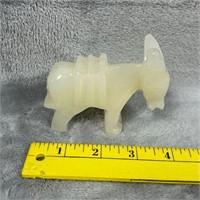 Vtg Carved Onyx Stone Pack Mule/Donkey