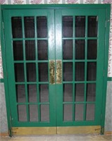 Pair of high quality 15 pane entry doors
