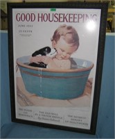 Good Housekeeping framed advertising poster