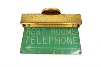 VINTAGE RESTROOM/ TELEPHONE SIGN