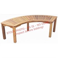 Gardien Acacia Wood Curved Bench