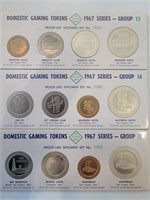 Casino Token Proof Like Specimens 12 Tokens