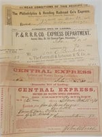 6 Railroad Bill of Lading Receipts