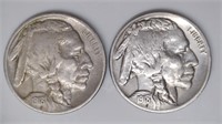 2 - 1918 Buffalo Nickels