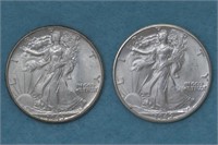 1945 and 1945-D Walking Liberty Half Dollar