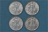 4 - 1946 Walking Liberty Half Dollars