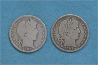 2 - Barber Half Dollars 1900-o / 1905