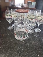 Vintage Christmas goblets