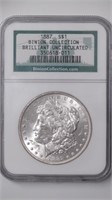 1887 Morgan Silver Dollar NGC Binion Collection