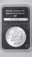 1887 Morgan Silver Dollar Encased