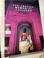 EDWIN MOSES AUTOGRAPHED POSTER W/ COA