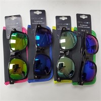 Mirrored Sunglasses with Case x4