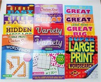 Assorted Puzzle Books, Large Print format x12