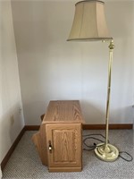 End Table w/ Magazine Rack & Floor Lamp