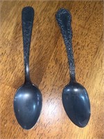 2 Sterling spoons