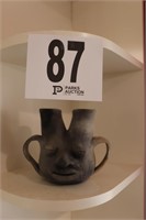 Hand Made Pottery Face Vase(R1)