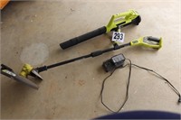 Blower & Trimmer with Battery & Charger(Carport)