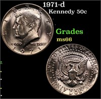 1971-d Kennedy Half Dollar 50c Grades GEM+ Unc