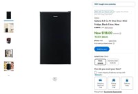 W4089  Galanz 3.3 Cu ft Mini Fridge Black