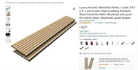 WFF2061  94.5 x 11in Wood Slat Panels 2-pack Sapin