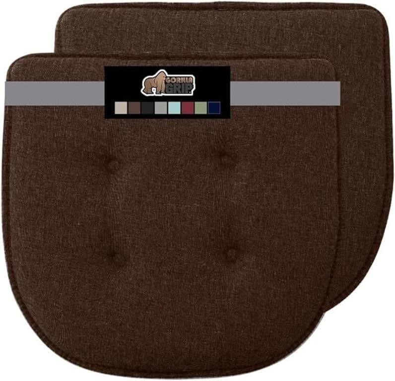 B3503  16x17in Brown Memory Foam Chair Cushions