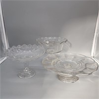Pedestal Cake Plate & Candy Dishes