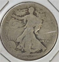 Silver 1917 walking liberty half dollar