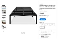 W4001  HAAGEEP Platform King Bed Frame