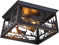 W4021  Farmhouse Lighting Flush Mount, 12.6 IN