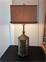 Vintage Tin Can Based Lantern Lamp w/ Shade