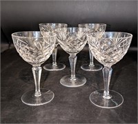 5 Pc. Cut Crystal Cordial 4 3/4"T