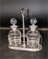 Oil & Vinegar Set Glass & Stainless Japan