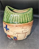 Vintage Pottery Vase Cobblestone Cottage Design